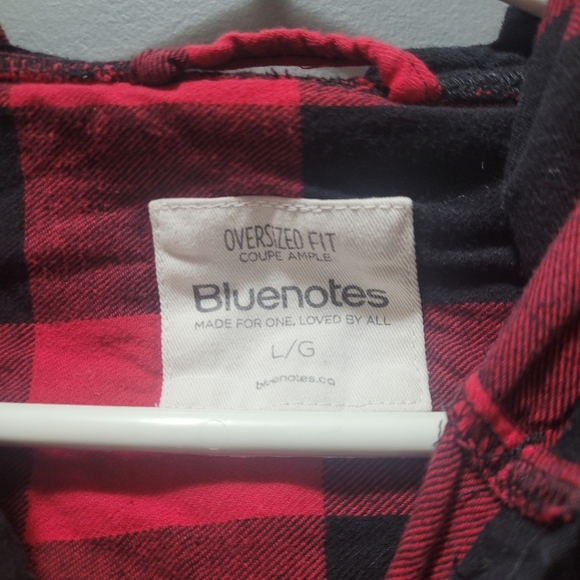 Bluenotes Buffalo Plaid Check Hooded Button Up Shirt L - Picture 3 of 7